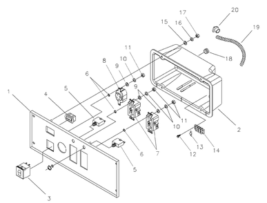 Control Panel (197576) Diagram and Parts List for 030244-01  Briggs and Stratton Generator